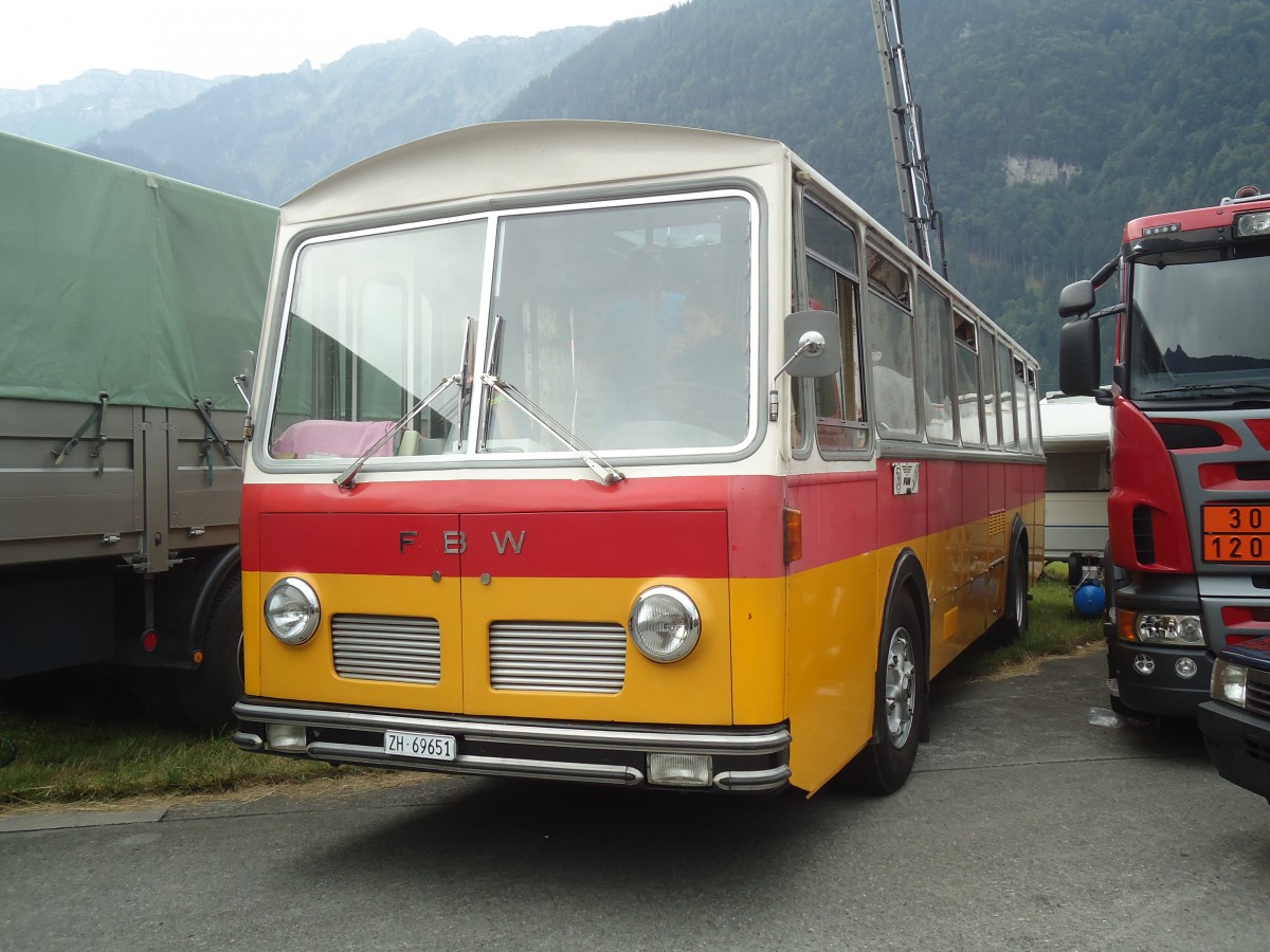 (140'222) - Trb, Oberrieden - Nr. 12/ZH 69'651 - FBW/R&J (ex Ryffel, Uster Nr. 12) am 30. Juni 2012 in Interlaken, Flugplatz