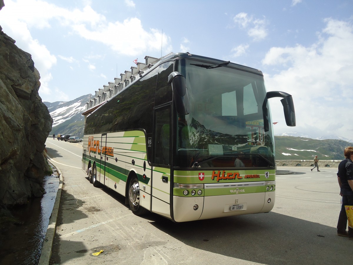 (140'268) - Hirn, Appenzell - AI 1310 - Van Hool am 1. Juli 2012 in Furka, Belvedere