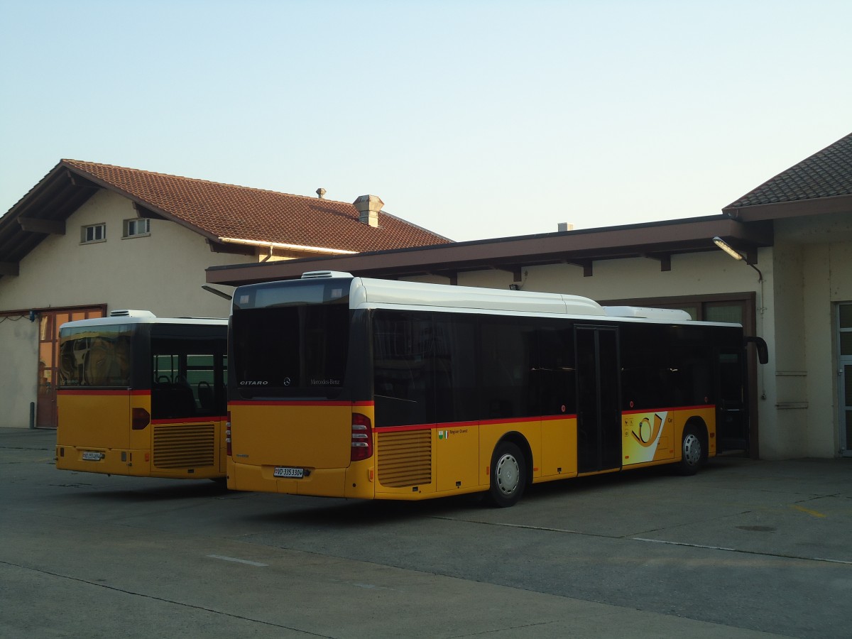 (140'923) - CarPostal Ouest - VD 335'330 - Mercedes am 27. Juli 2012 in Yverdon, Garage