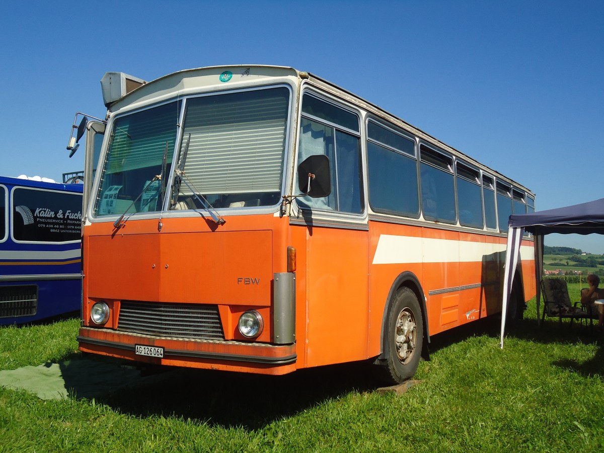 (141'165) - Binggeli, Rekingen - AG 126'064 - FBW/R&J (ex Kramer, Glattbrugg; ex Steiner, Meikirch) am 18. August 2012 in Affeltrangen, Kreuzegg