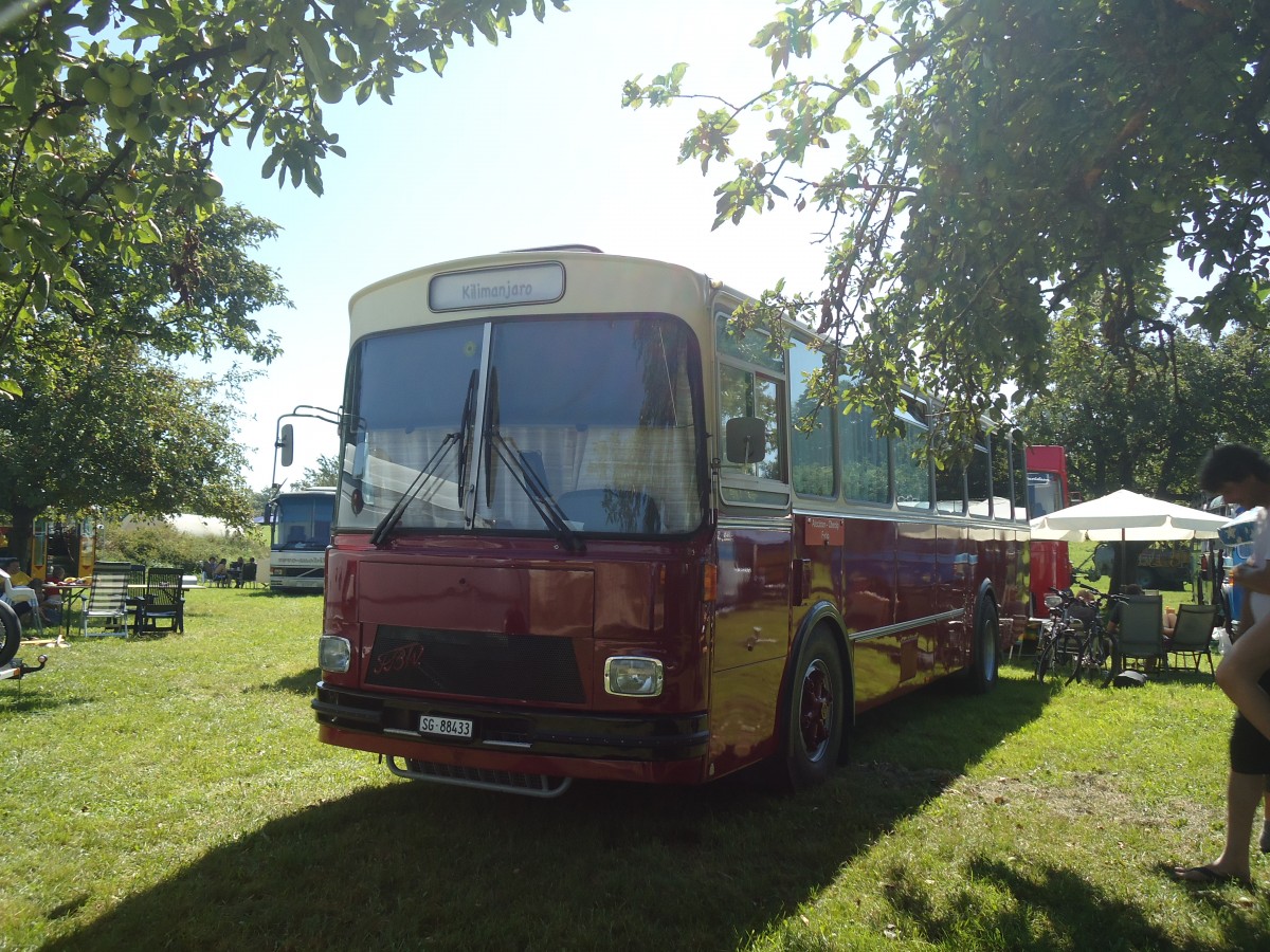 (141'191) - Liebi, Montlingen - SG 88'433 - FBW/Tscher (ex Wespe, Alststtten; ex P 24'804) am 18. August 2012 in Affeltrangen, Kreuzegg