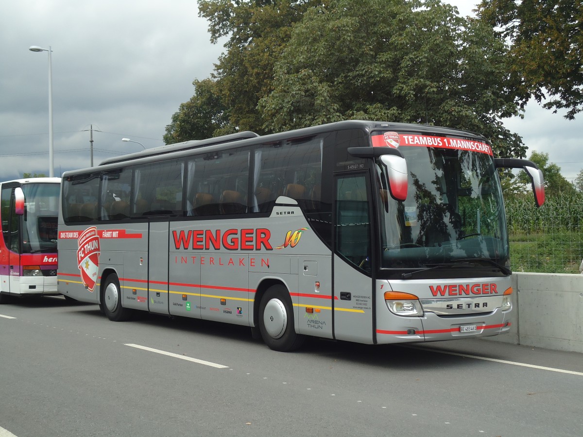 (141'445) - Wenger, Interlaken - Nr. 1/BE 483'461 - Setra am 2. September 2012 in Thun, Arena