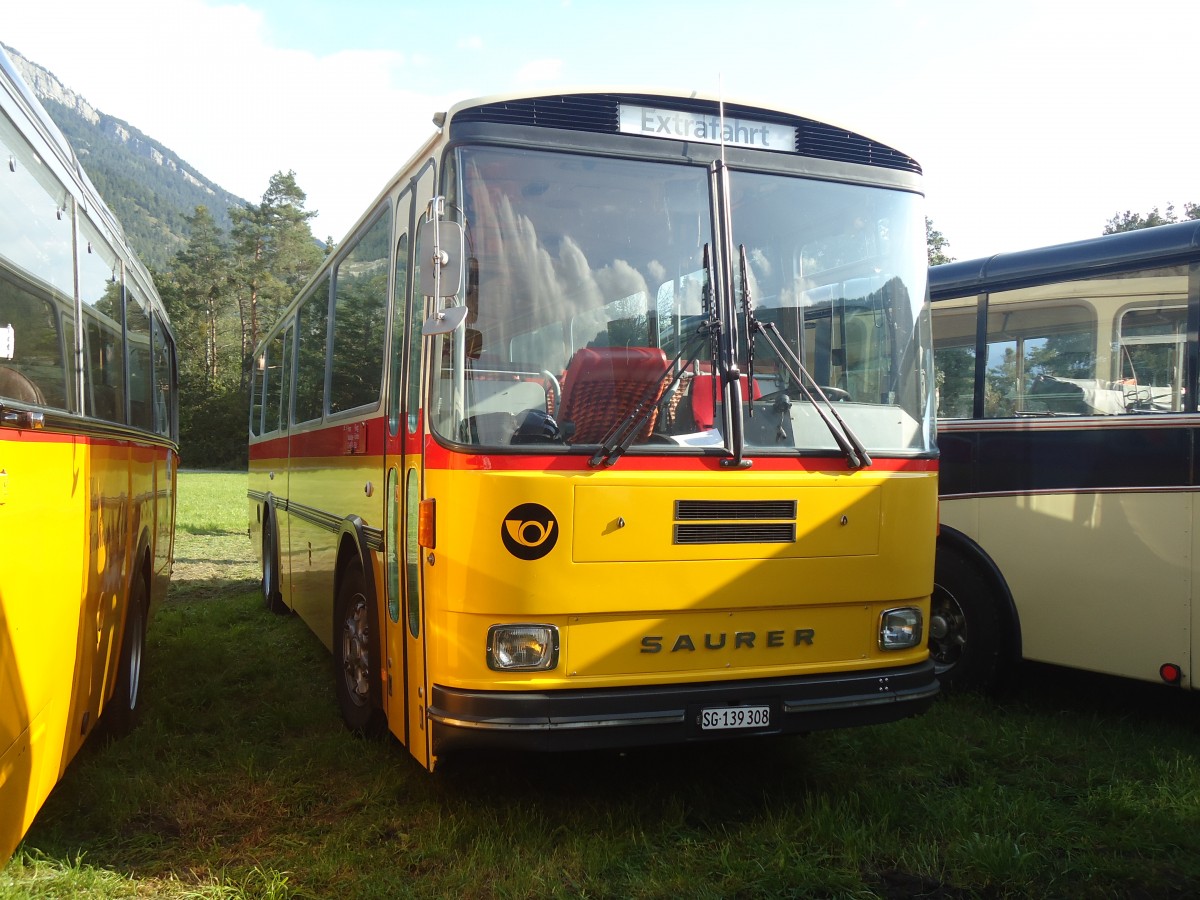 (141'597) - Regg, Rti - SG 139'308 - Saurer/Tscher (ex Gurtner, Worb; ex P 24'276) am 15. September 2012 in Chur, Waffenplatz