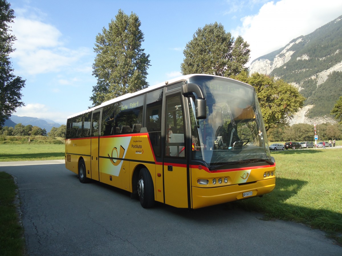 (141'622) - Mark, Andeer - GR 163'711 - Neoplan (ex GR 760) am 15. September 2012 in Chur, Waffenplatz