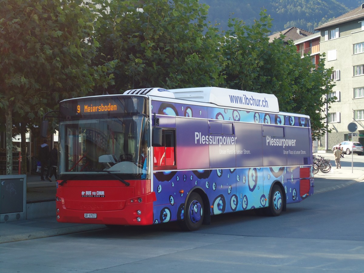 (141'763) - SBC Chur - Nr. 17/GR 97'517 - Otokar/Gpbus am 15. September 2012 beim Bahnhof Chur