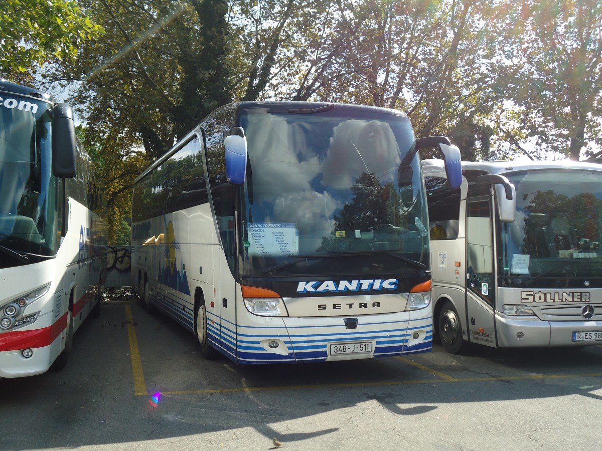 (141'792) - Aus Bosnien&Herzegowina: Kantic, Tesanj - 348-J-511 - Setra am 15. September 2012 in Zrich, Sihlquai