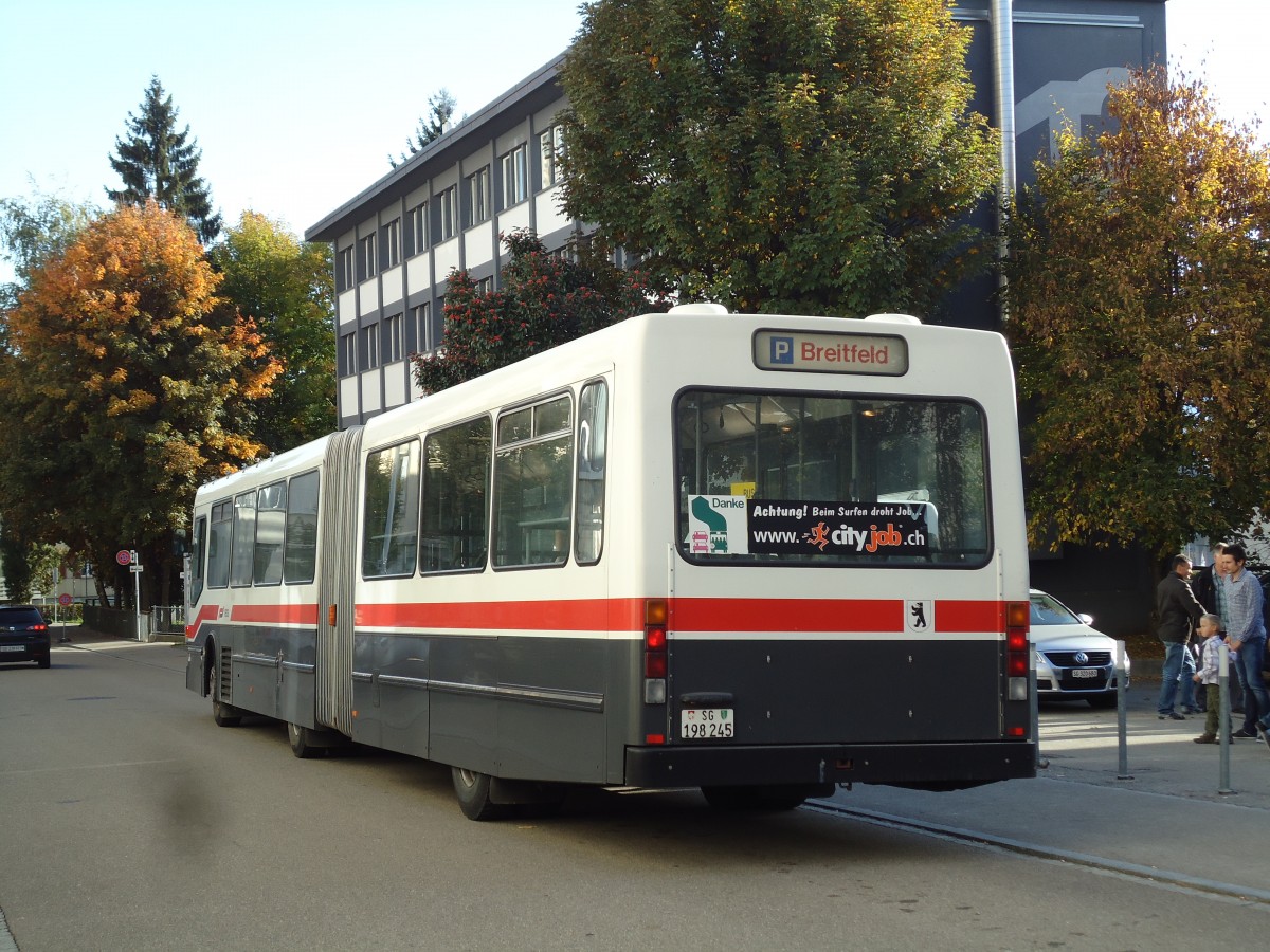 (141'941) - VBSG St. Gallen - Nr. 245/SG 198'245 - NAW/Hess am 20. Oktober 2012 in St. Gallen, OLMA