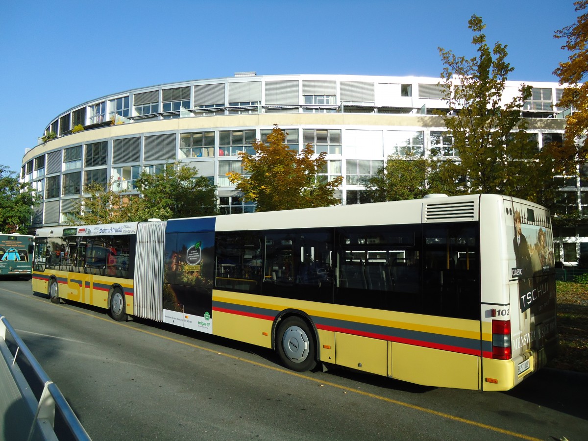 (142'073) - STI Thun - Nr. 103/BE 577'103 - MAN am 22. Oktober 2012 bei der Schifflndte Thun