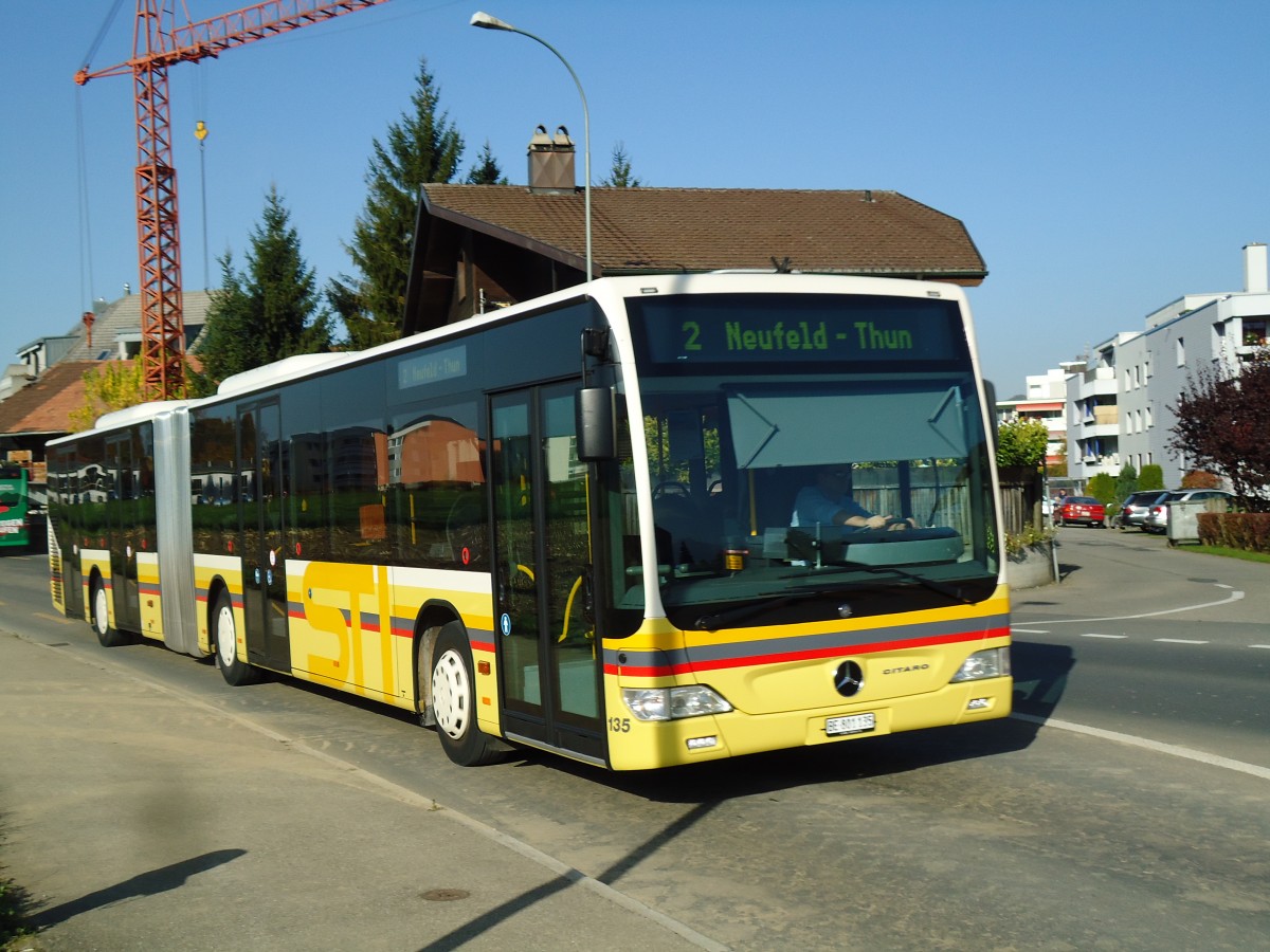 (142'085) - STI Thun - Nr. 135/BE 801'135 - Mercedes am 22. Oktober 2012 in Thun, Buchholzstrasse