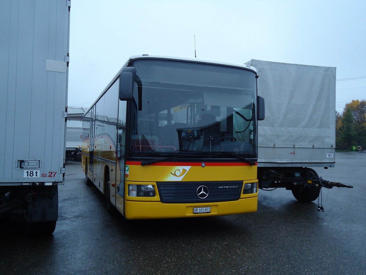 (142'097) - PostAuto Graubnden - GR 101'651 - Mercedes am 24. Oktober 2012 in Wil, Larag