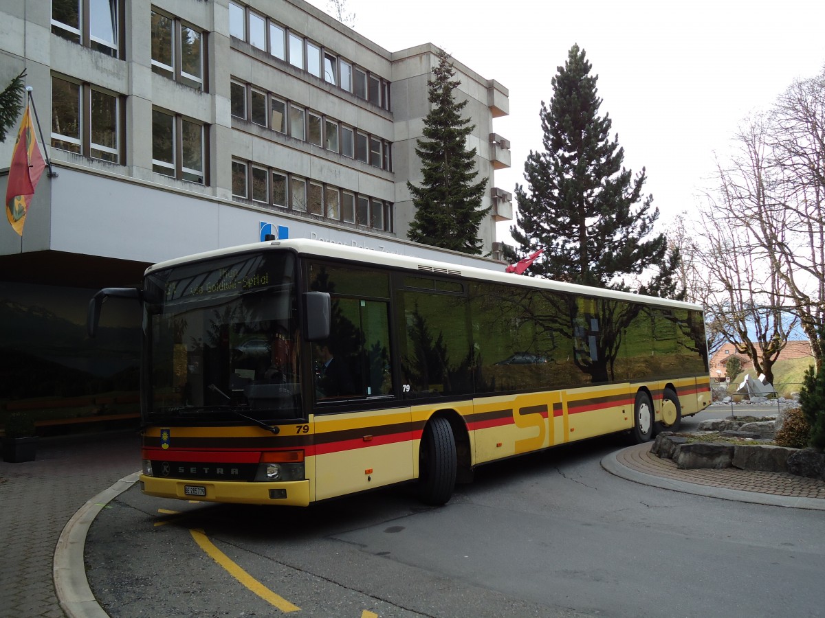 (142'216) - STI Thun - Nr. 79/BE 285'779 - Setra am 18. November 2012 in Heiligenschwendi, Reha Zentrum