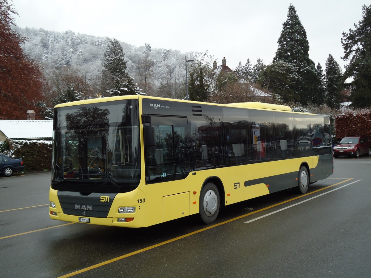 (142'286) - STI Thun - Nr. 153/BE 801'153 - MAN am 30. November 2012 bei der Schifflndte Thun