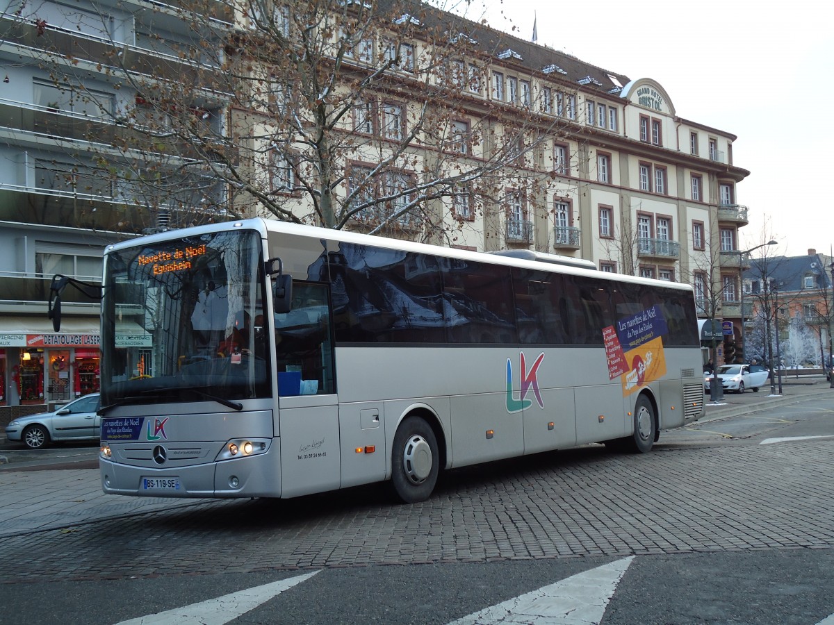 (142'408) - Kunegel, Colmar - BS 119 SE - Mercedes am 8. Dezember 2012 beim Bahnhof Colmar