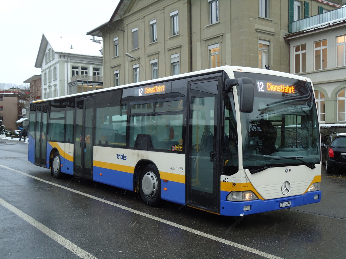 (142'494) - Busland, Burgdorf - Nr. 56/BE 26'686 - Mercedes (ex TC La Chaux-de-Fonds) am 10. Dezember 2012 beim Bahnhof Burgdorf