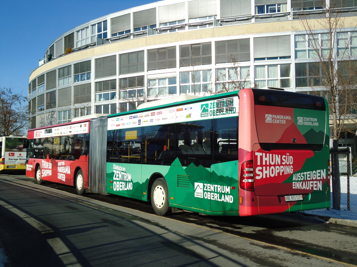 (142'502) - STI Thun - Nr. 137/BE 801'137 - Mercedes am 12. Dezember 2012 bei der Schifflndte Thun