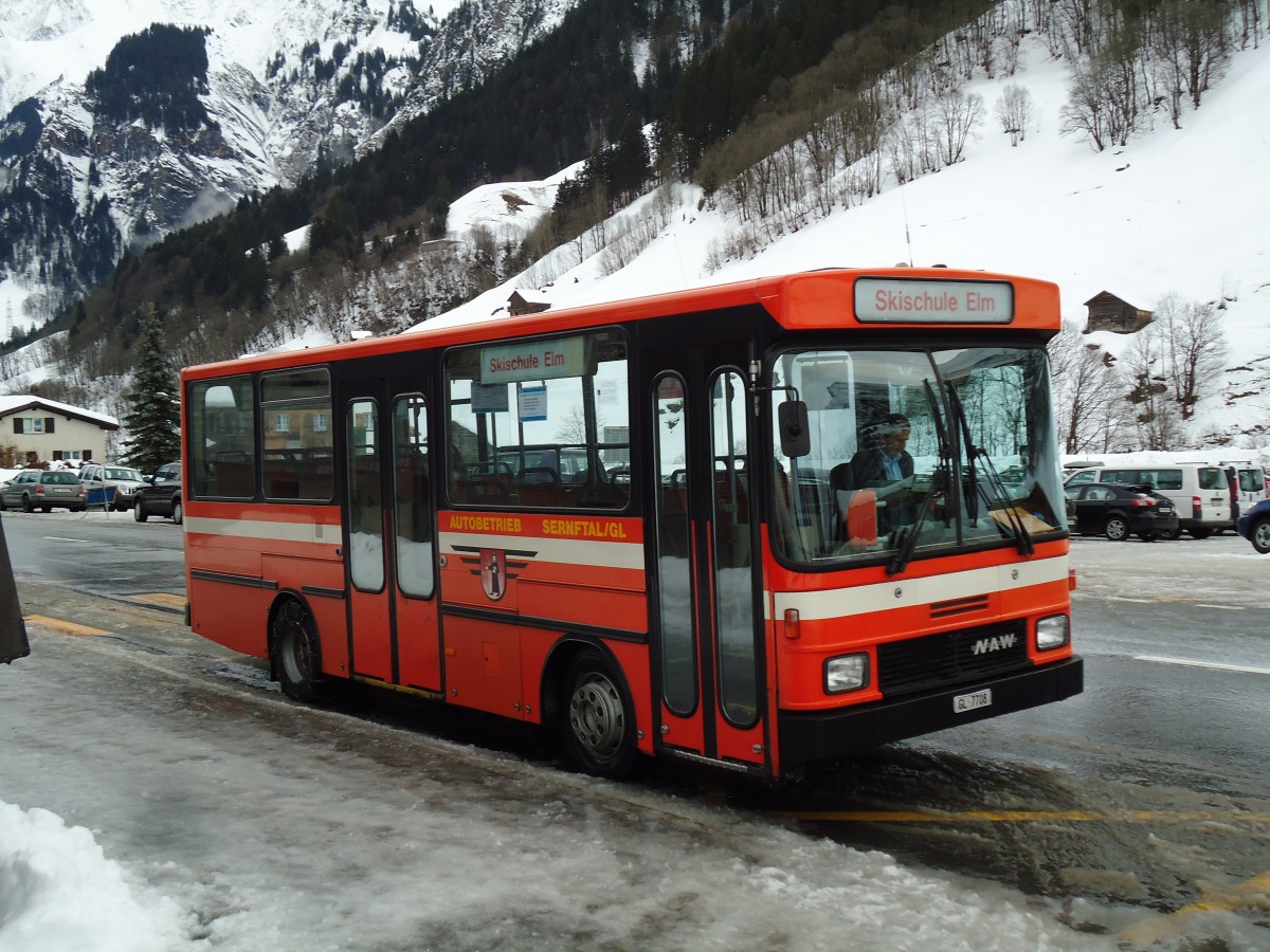 (142'595) - AS Engi - Nr. 8/GL 7708 - NAW/Hess (ex ZVB Zug Nr. 42) am 23. Dezember 2012 in Elm, Sportbahnen