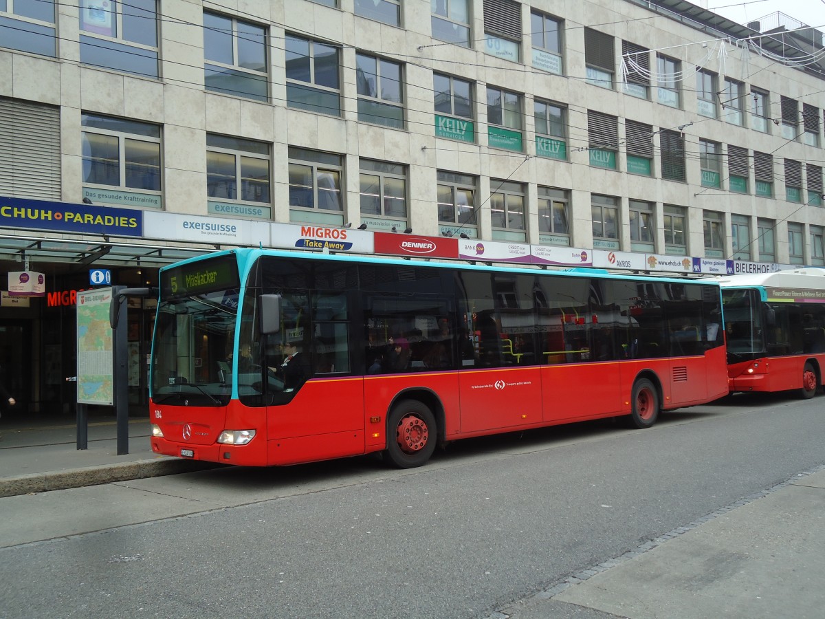 (142'816) - VB Biel - Nr. 184/BE 654'184 - Mercedes am 29. Dezember 2012 in Biel, Guisanplatz