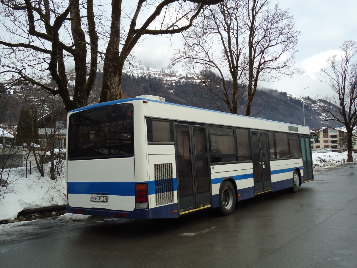 (142'938) - EAB Engelberg - Nr. 7/OW 10'312 - Mercedes/Hess (ex ZVB Zug Nr. 160; ex ZVB Zug Nr. 60; ex ZVB Zug Nr. 30; ex Auf der Maur, Steinen Nr. 217) am 5. Januar 2013 in Engelberg, Titlisbahnen