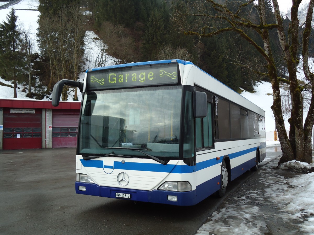 (142'939) - EAB Engelberg - Nr. 7/OW 10'312 - Mercedes/Hess (ex ZVB Zug Nr. 160; ex ZVB Zug Nr. 60; ex ZVB Zug Nr. 30; ex Auf der Maur, Steinen Nr. 217) am 5. Januar 2013 in Engelberg, Titlisbahnen