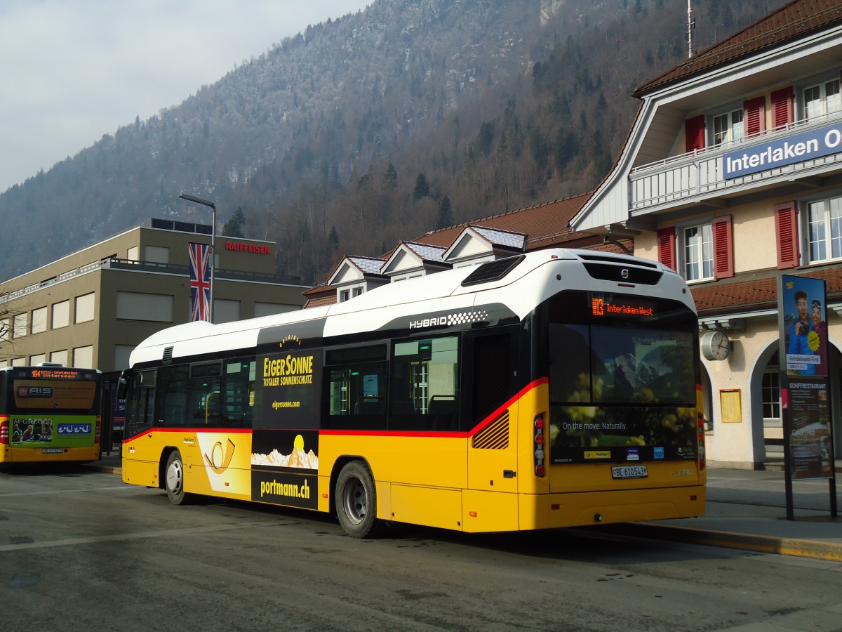 (143'042) - PostAuto Bern - BE 610'543 - Volvo am 19. Januar 2013 beim Bahnhof Interlaken Ost