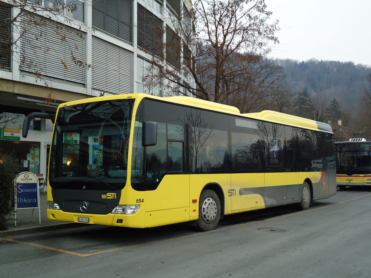 (143'051) - STI Thun - Nr. 154/BE 801'154 - Mercedes am 19. Januar 2013 bei der Schifflndte Thun