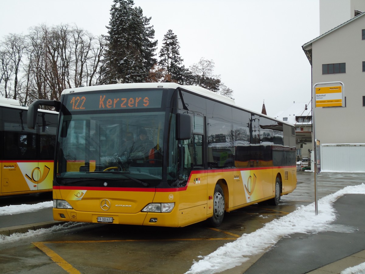 (143'087) - Wieland, Murten - Nr. 50/FR 300'633 - Mercedes (ex Klopfstein, Laupen Nr. 10) am 21. Januar 2013 beim Bahnhof Ddingen