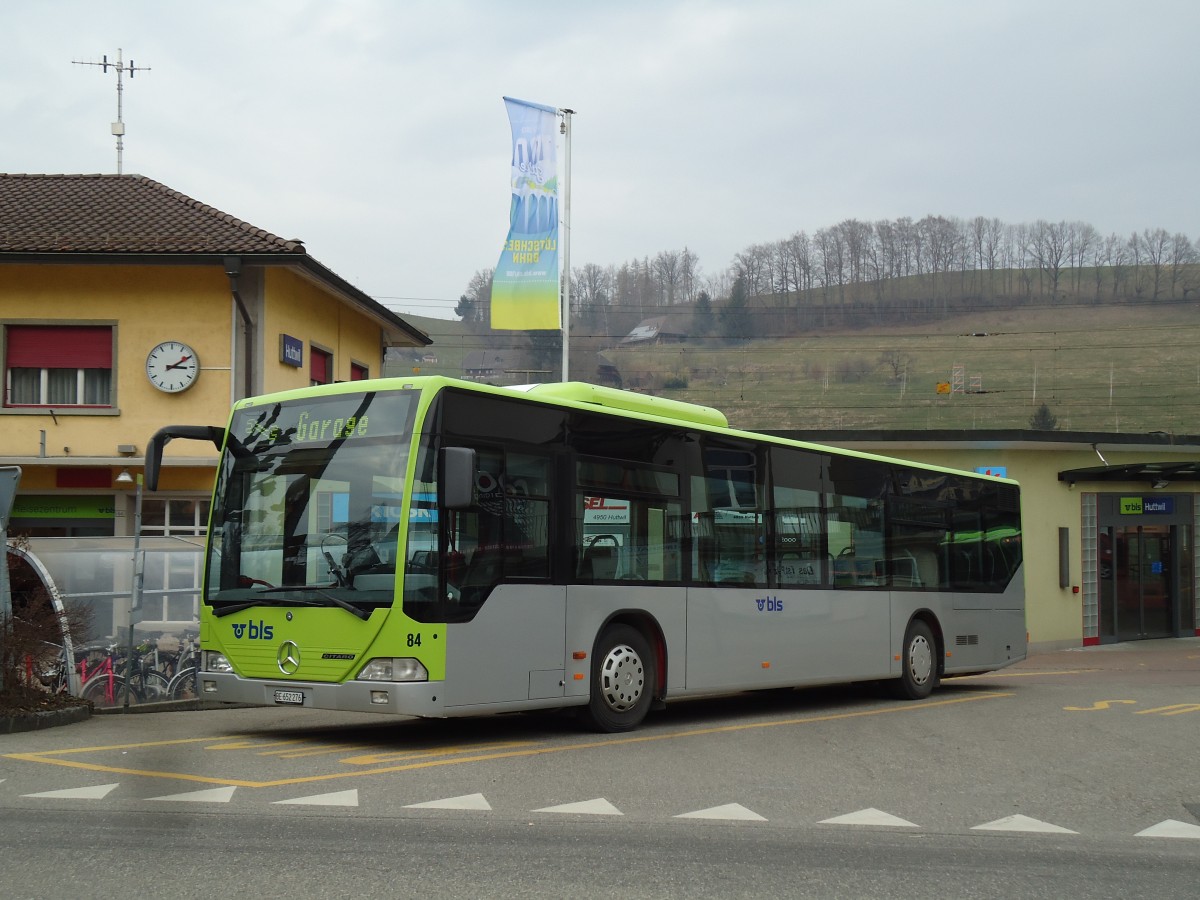 (143'562) - Busland, Burgdorf - Nr. 84/BE 652'276 - Mercedes (ex Lanz, Huttwil) am 23. Mrz 2013 beim Bahnhof Huttwil