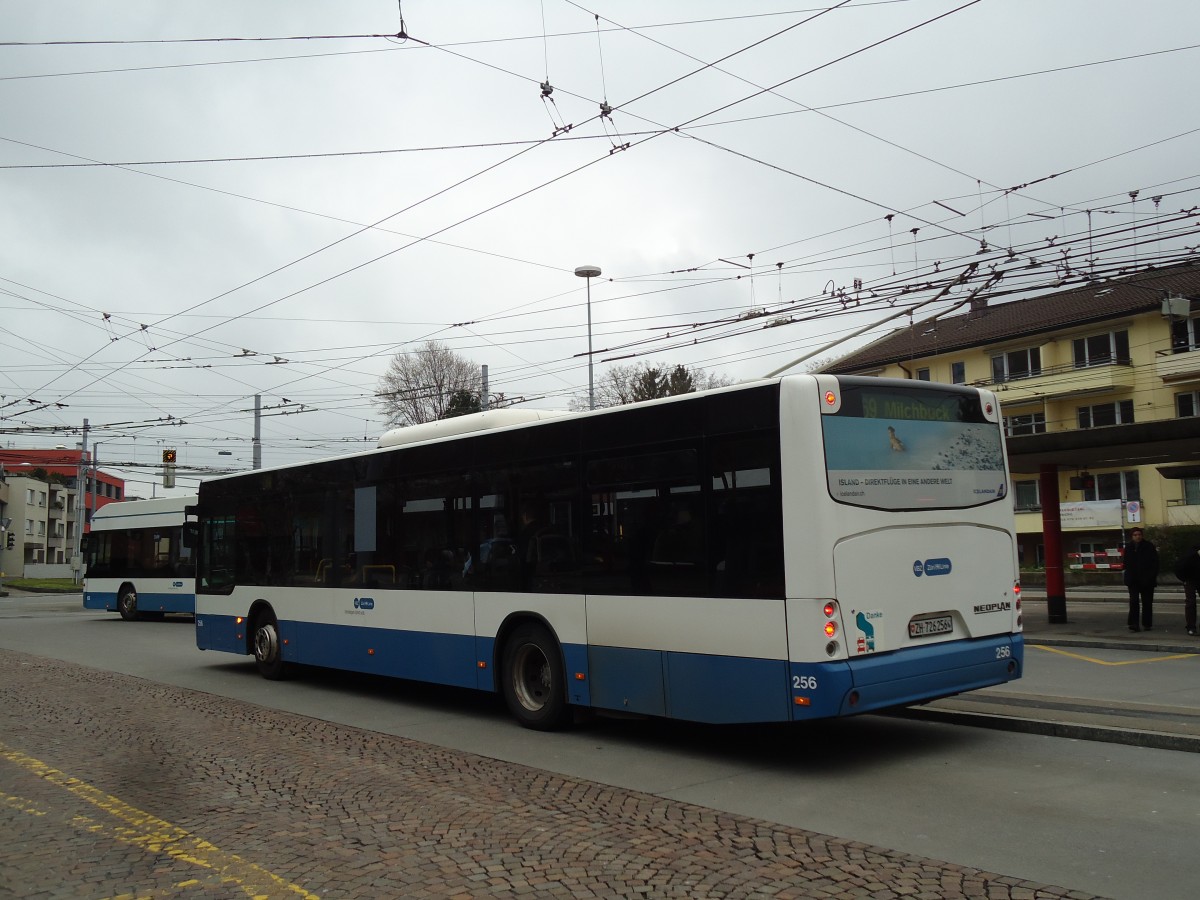 (143'816) - VBZ Zrich - Nr. 256/ZH 726'256 - Neoplan am 21. April 2013 in Zrich, Bucheggplatz