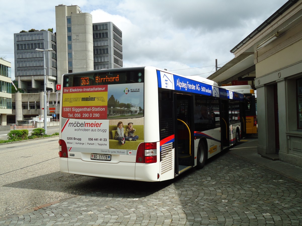 (143'984) - Viegtlin-Meyer, Brugg - Nr. 113/AG 17'778 - MAN am 9. Mai 2013 beim Bahnhof Brugg