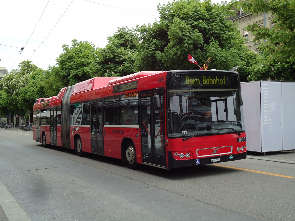 (144'037) - Bernmobil, Bern - Nr. 806/BE 612'806 - Volvo am 11. Mai 2013 in Bern, Hirschengraben