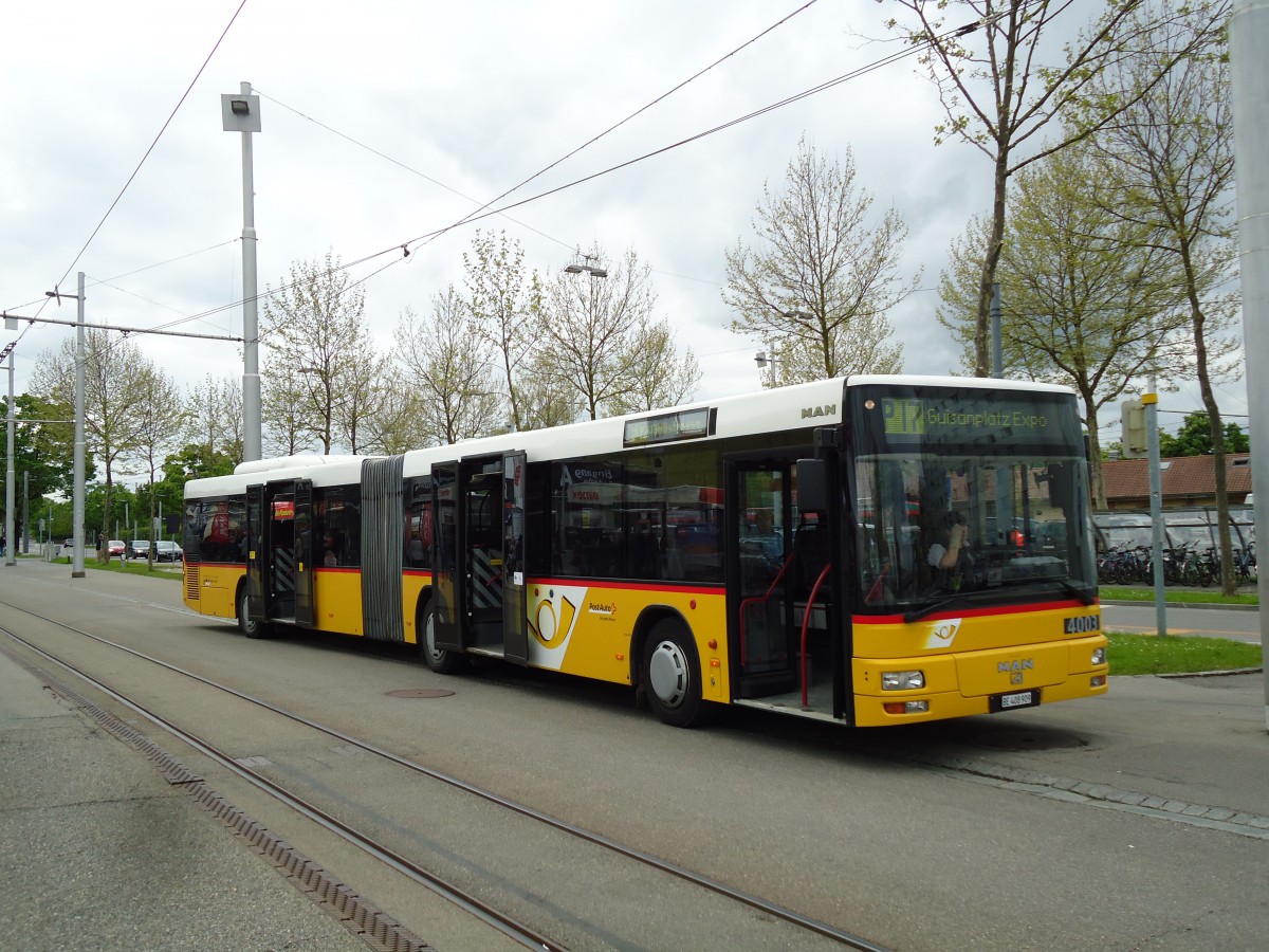 (144'052) - Bernmobil, Bern (Steiner, Ortschwaben Nr. 5) - Nr. 4003/BE 408'909 - MAN am 11. Mai 2013 in Bern, Guisanplatz