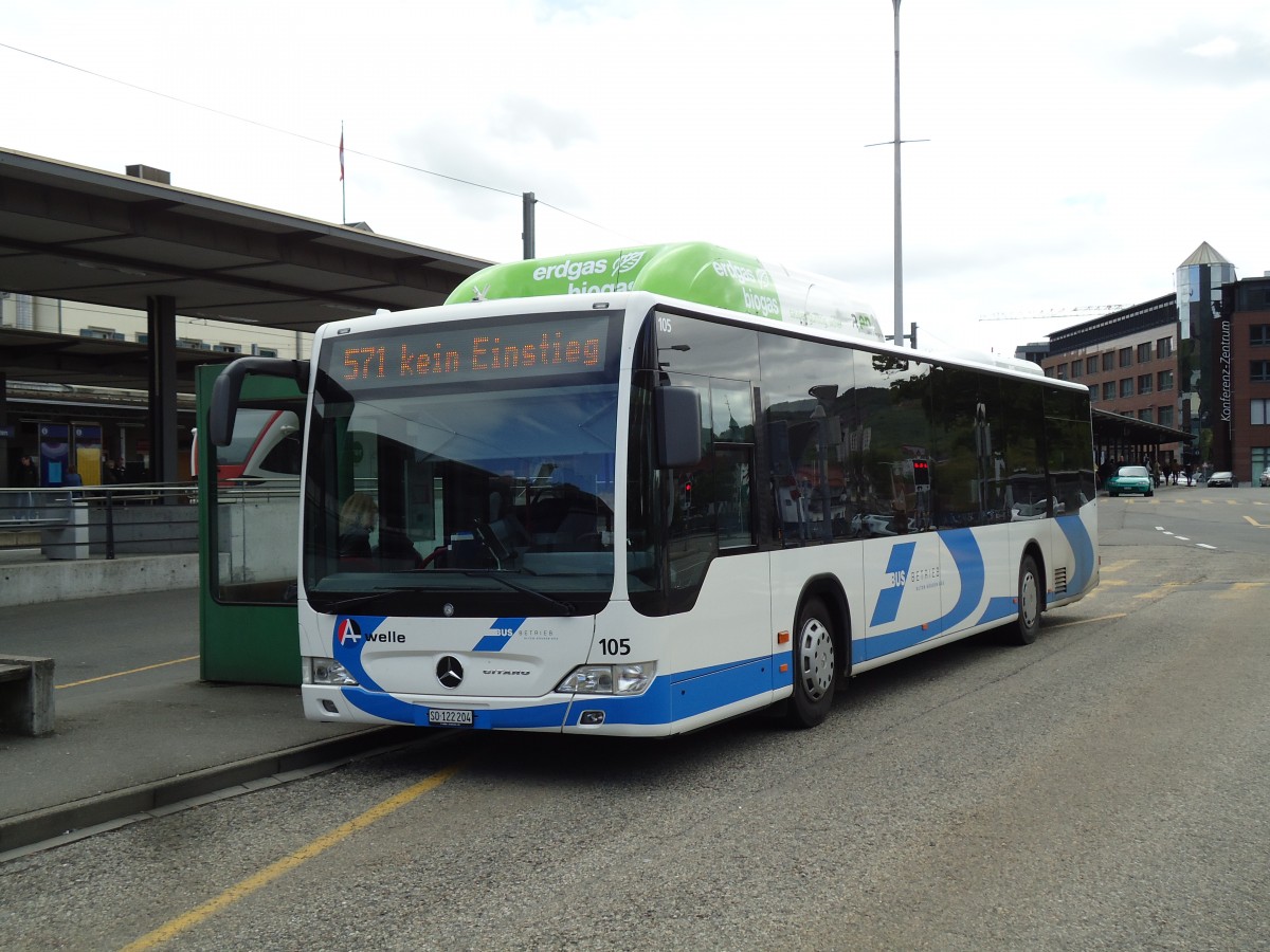 (144'178) - BOGG Wangen b.O. - Nr. 105/SO 122'204 - Mercedes am 12. Mai 2013 beim Bahnhof Olten