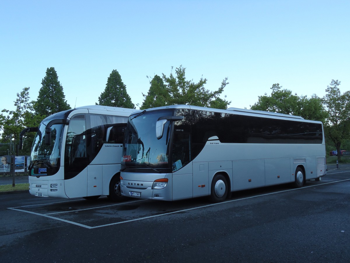 (144'205) - Aus Polen: ??? - WPI YM97 - Setra am 18. Mai 2013 in Thun, Seestrasse