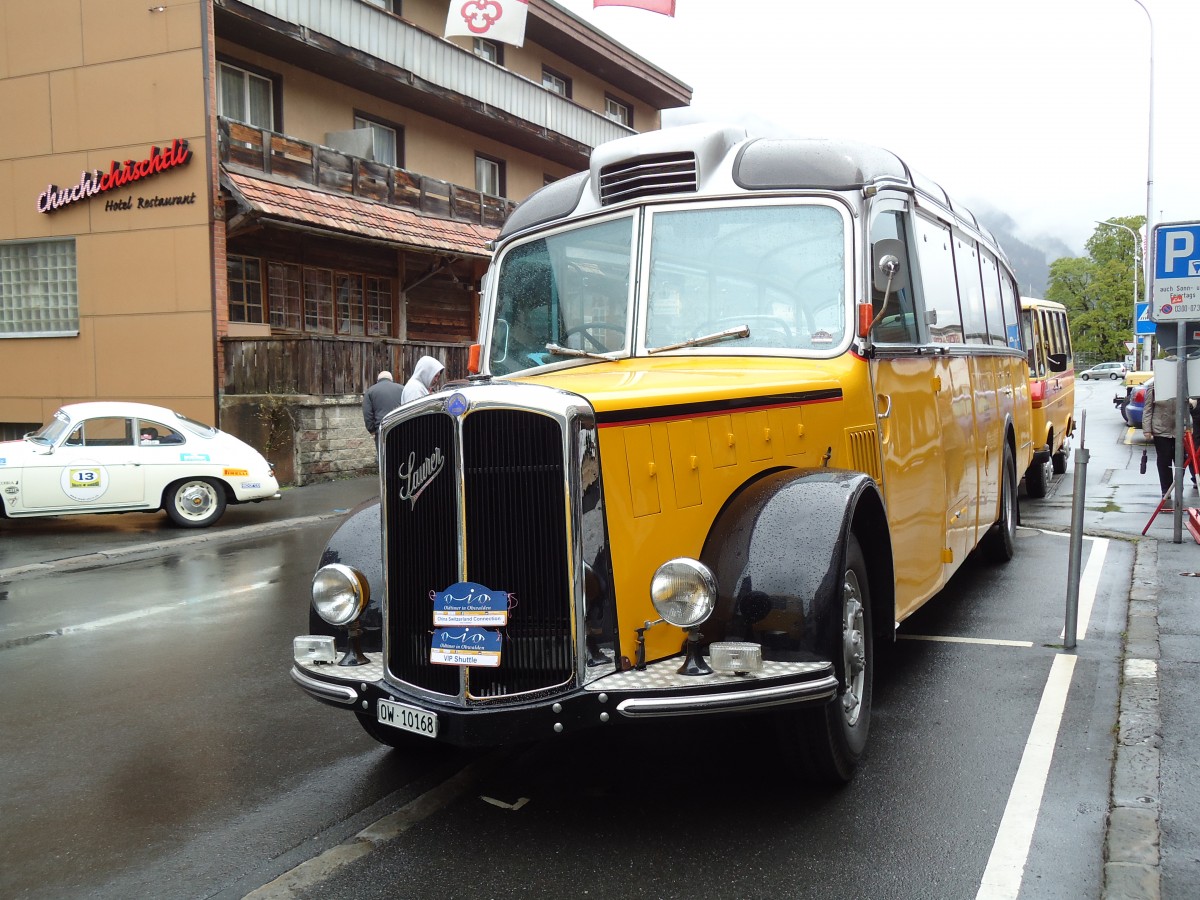 (144'271) - Dillier, Sarnen - OW 10'168 - Saurer/Gangloff (ex AVG Grindelwald; ex P 23'128; ex P 2195) am 19. Mai 2013 in Engelberg, OiO