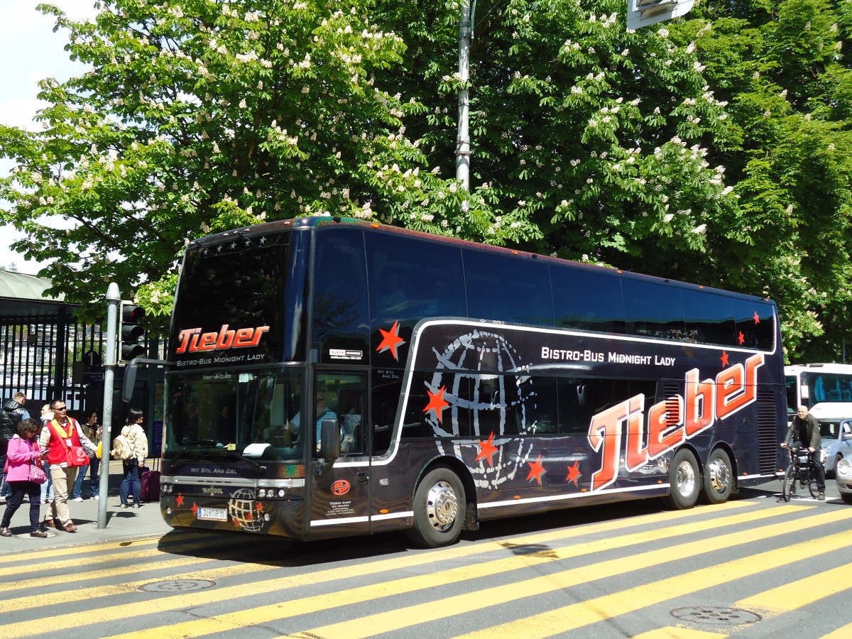 (144'368) - Aus Oesterreich: Tieber, Judenburg - JU TIP 11 - Van Hool am 19. Mai 2013 beim Bahnhof Luzern