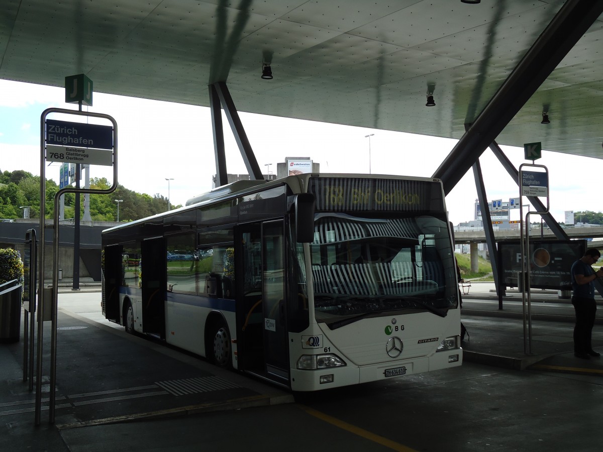 (144'399) - Welti-Furrer, Zrich - Nr. 61/ZH 634'610 - Mercedes (ex Frhlich, Zrich Nr. 610) am 20. Mai 2013 in Zrich, Flughafen