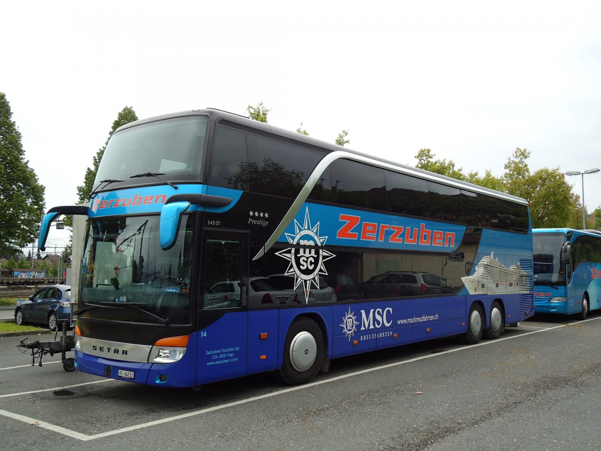 (144'516) - Zerzuben, Visp-Eyholz - Nr. 14/VS 64'233 - Setra am 24. Mai 2013 in Thun, Seestrasse