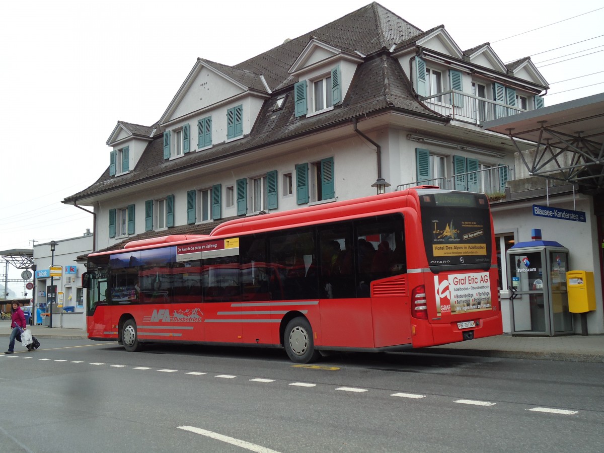 (144'527) - AFA Adelboden - Nr. 95/BE 26'774 - Mercedes am 25. Mai 2013 beim Bahnhof Frutigen