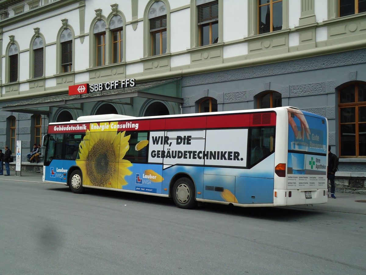 (144'557) - PostAuto Wallis - VS 241'960 - Mercedes am 25. Mai 2013 beim Bahnhof Brig