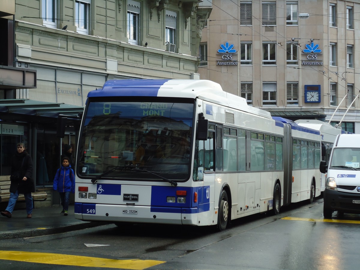 (144'580) - TL Lausanne - Nr. 549/VD 1520 - Van Hool am 26. Mai 2013 in Lausanne, Bel-Air