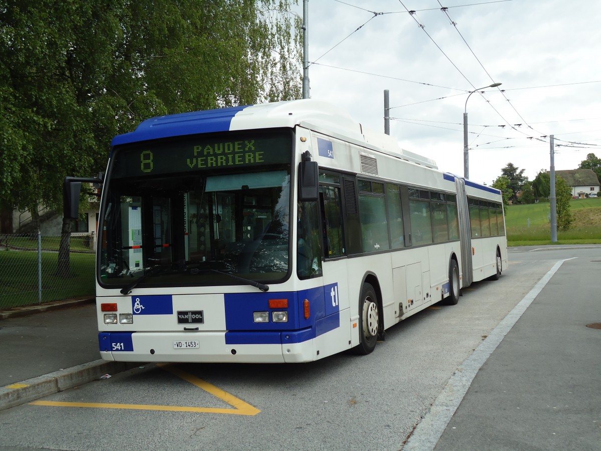 (144'615) - TL Lausanne - Nr. 541/VD 1453 - Van Hool am 26. Mai 2013 in Le Mont, Grand-Mont