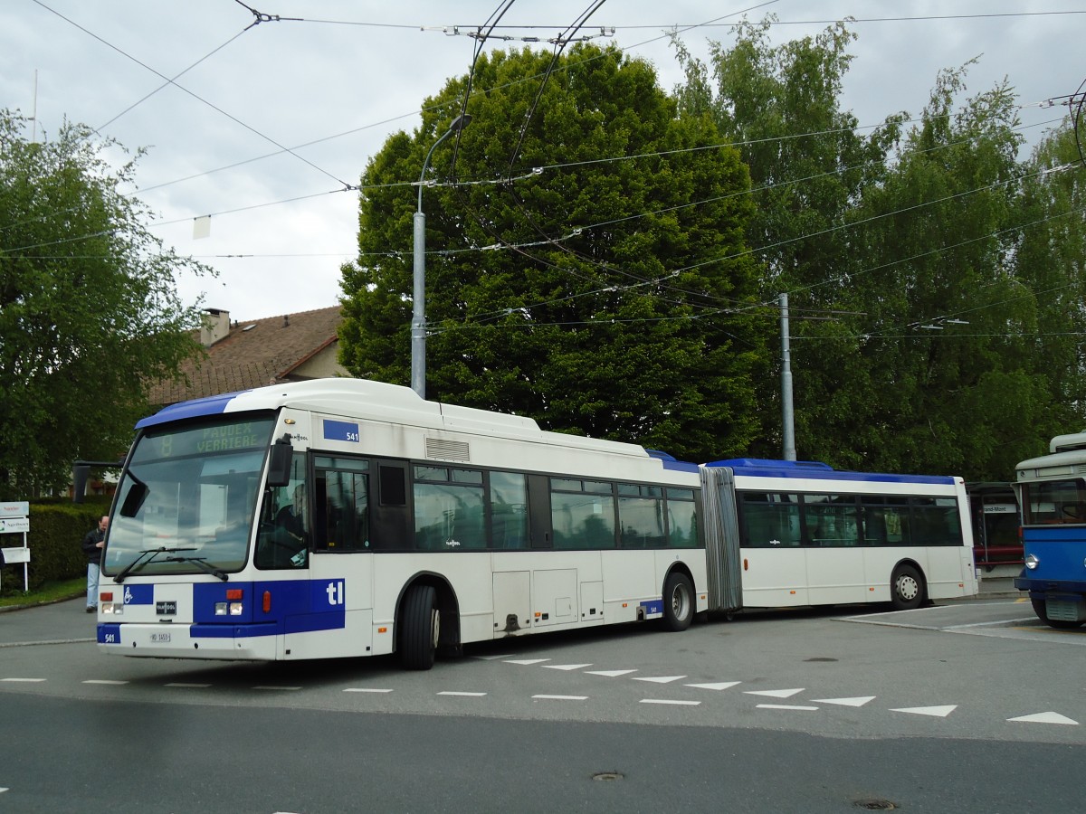 (144'617) - TL Lausanne - Nr. 541/VD 1453 - Van Hool am 26. Mai 2013 in Le Mont, Grand-Mont