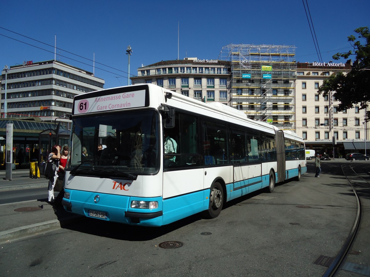 (144'727) - Aus Frankreich: TAC Annemasse - Nr. 502/CS 063 DR - Irisbus am 27. Mai 2013 beim Bahnhof Genve