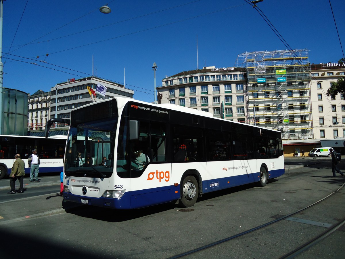 (144'740) - TPG Genve - Nr. 543/GE 960'763 - Mercedes am 27. Mai 2013 beim Bahnhof Genve