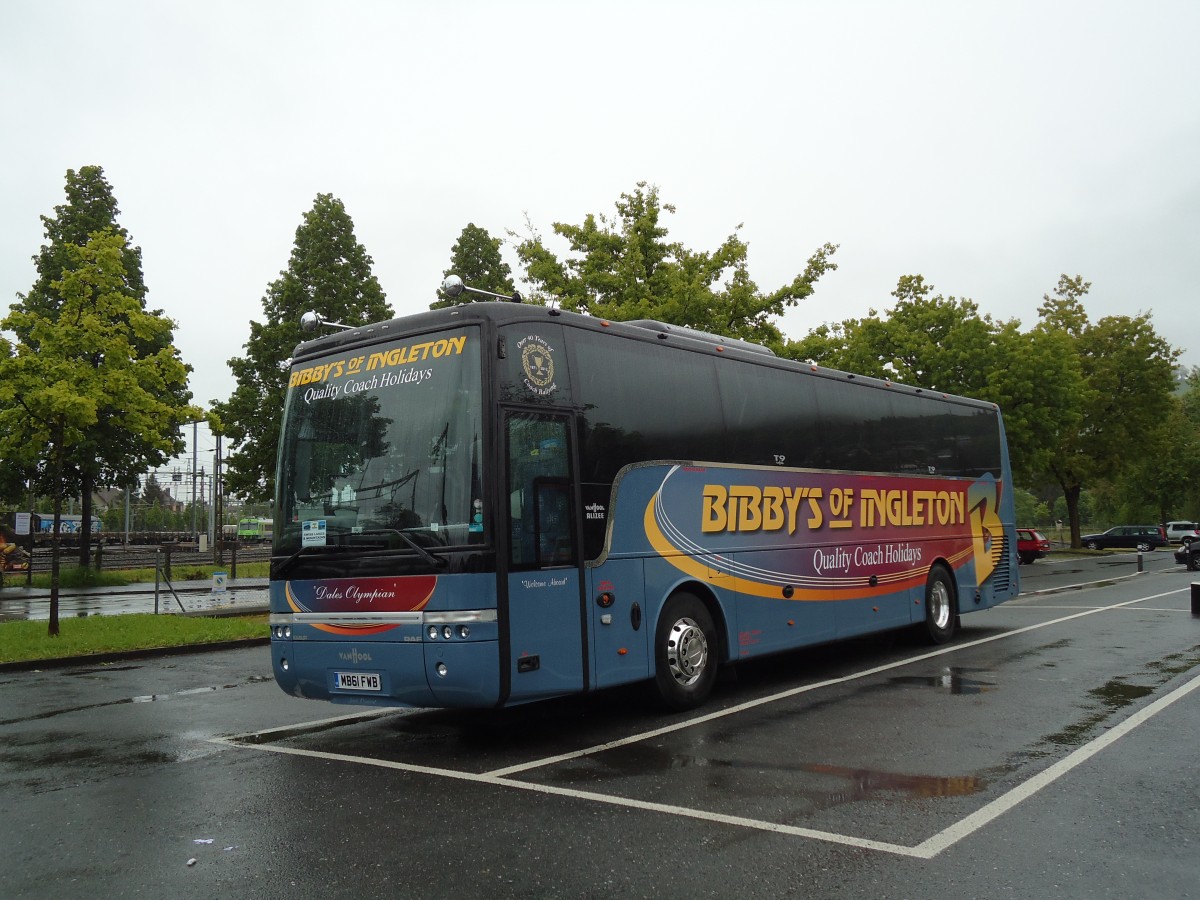 (144'765) - Aus England: Bibby's, Ingleton - MB61 FWB - Van Hool am 29. Mai 2013 in Thun, Seestrasse