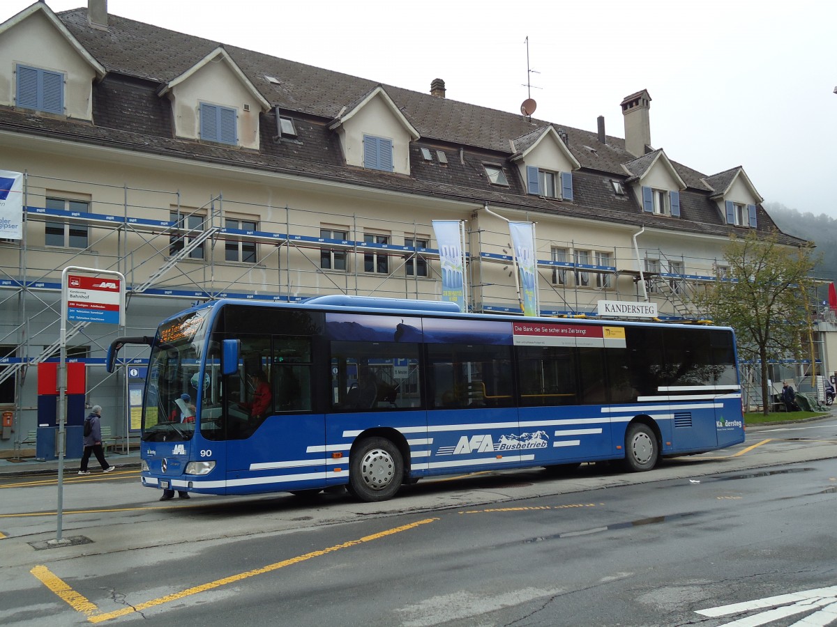 (144'794) - AFA Adelboden - Nr. 90/BE 398'916 - Mercedes am 2. Juni 2013 beim Bahnhof Kandersteg