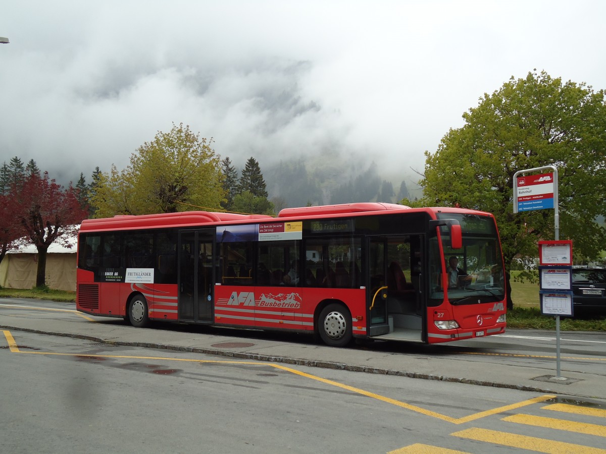 (144'799) - AFA Adelboden - Nr. 27/BE 26'773 - Mercedes am 2. Juni 2013 beim Bahnhof Kandersteg