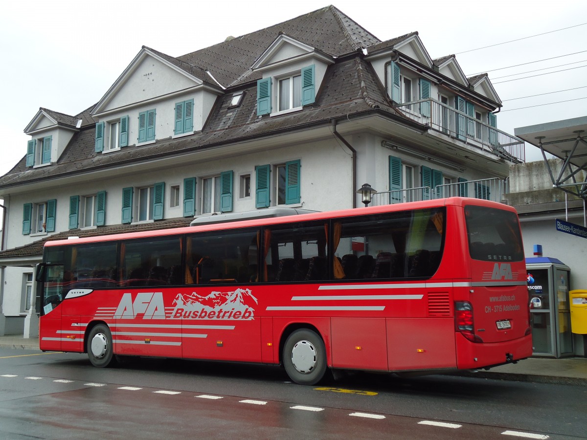 (144'803) - AFA Adelboden - Nr. 24/BE 26'701 - Setra am 2. Juni 2013 beim Bahnhof Frutigen