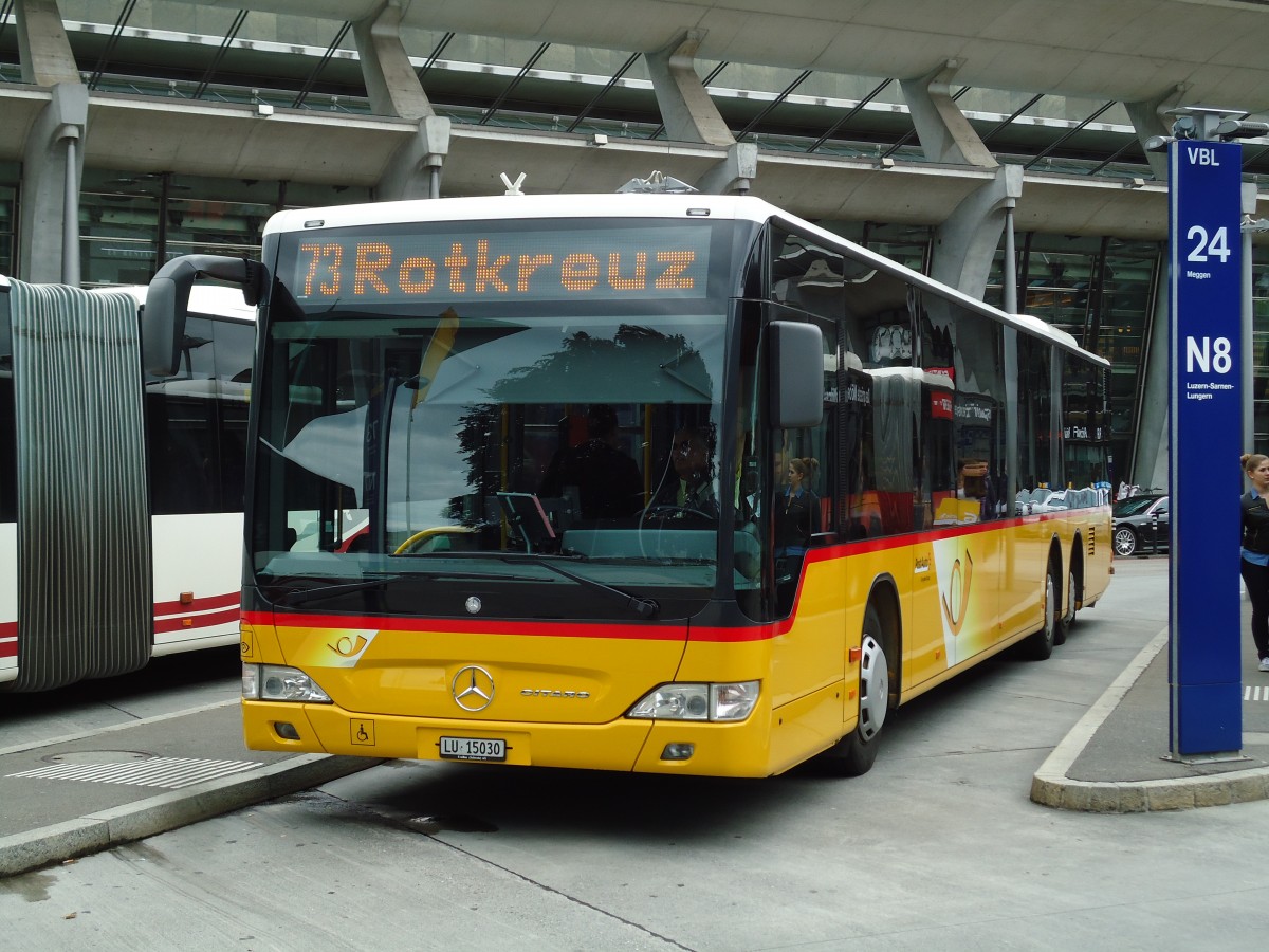 (144'948) - Bucheli, Kriens - Nr. 21/LU 15'030 - Mercedes am 10. Juni 2013 beim Bahnhof Luzern