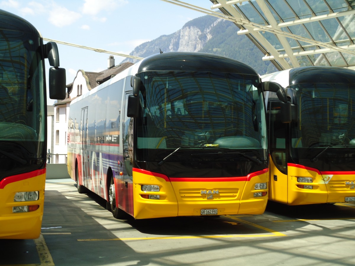 (145'192) - PostAuto Graubnden - GR 162'990 - MAN am 17. Juni 2013 in Chur, Postautostation